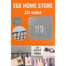 Normadia 20 Adet 7x7 Yedek Güçlü Yapışkanlı Raf Tutucu, 20 kg Taşıma Kapasiteli