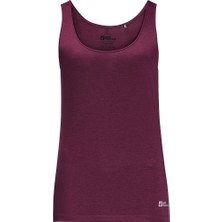 Jack Wolfskin Pack Go Tank Kadın Bordo Tank Top