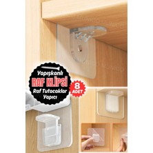 Normadia 8'li Kendinden Yapışkanlı Dolap Köşe Raf Destekleri Seti