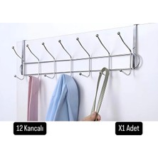 Normadia Paslanmaz Krom Kapı Arkası Askılık 12 Kancalı, Pratik ve Şık Düzenleme