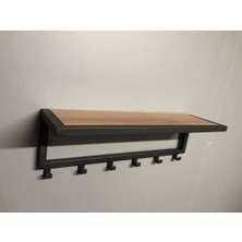 Normadia Şık ve Fonksiyonel Meşe Renkli Askılık, 53 Cm, 5 Askı, Modern Tasarım