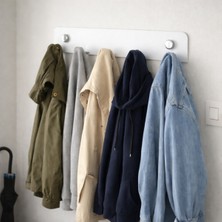 Normadia Pratik 5'li Beyaz Duvar Askısı Seti, Güçlü ve Şık Tasarım