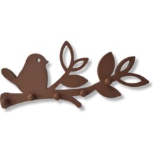 Normadia Duvara Monte Dekoratif Kuş Figürlü Anahtarlık Askısı