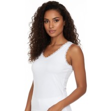 Giyim Geniş Askılı Dantelli Ribana Atlet B610