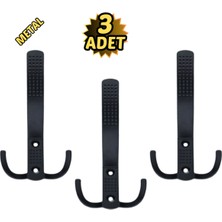 Normadia Şık Siyah Metal Portmanto 3’lü Askı Seti, Pratik ve Modern Tasarım