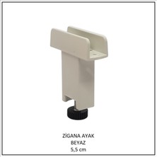 Adilon Zigana Ayak, U Tablalı Profil Ayağı, 5,5 Cm, Beyaz