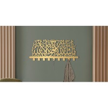 Normadia El Yazması Metal Arapça Hat Duvar Askısı, 74 Cm, 7 Askılık, Şık Dekorasyon