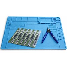 Tograt S160 Profesyonel Manyetik Silikon Tamir Pedi 45X30CM + 6 Adet Çelik Cımbız + Yan Keski