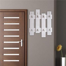 Normadia 8'li Ahşap Dekoratif Duvar Askılığı, Şık ve Fonksiyonel Tasarım