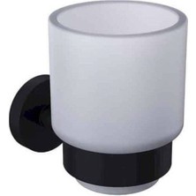 Normadia Mat Siyah Diş Fırçalık, Şık ve Şeffaf Tasarım, Pratik Kullanım