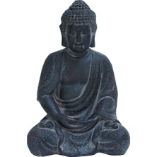 Astera Siyah Kil Buda Heykeli Masa Dekoru 20 cm 6.5 kg