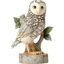 Astera Dalda Baykuş Dekoratif Obje, Taş Reçine, Gri, 11,4 cm