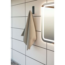 Normadia Şık Siyah Paslanmaz Mutfak ve Banyo Havlu Askısı, Dayanıklı Metal Tasarım