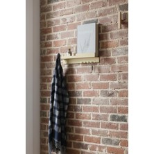 Normadia Çok Amaçlı Duvar Rafı Mutfak ve Antre Askılığı, Kitap ve Anahtar Tutucu