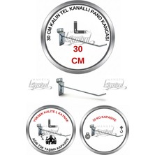 Normadia 20 Adet 30 cm Delüx Kanallı Kauçuklu Raf Askısı, 10 kg Kapasiteli