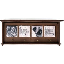 Normadia 29 Ekim Ahşap 4'lü Traverten Dekoratif Askılık Seti