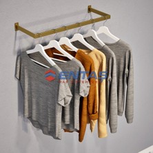 Normadia 90X30 cm 5'li Duvara Monte Askılık, Giyinme Odası ve Mağaza Rafı