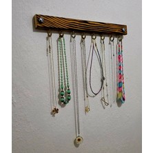 Normadia 8 Kanca Ahşap Duvara Monte Takı ve Aksesuar Askısı