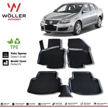 Özgürce 2005-2010 Volkswagen Jetta 3D Havuzlu Paspas, Temiz ve Koruyucu