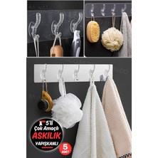 Normadia 5’li Vantuzlu Duvar Kanca Seti, Mutfak ve Banyo Için Şık Çözüm