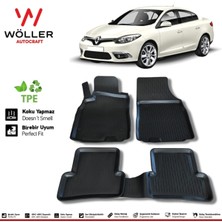 Özgürce 3D Havuzlu Paspas Renault Fluence 2009 ve Sonrası Uyumlu, Şık ve Dayanıklı