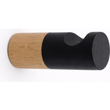 Normadia Siyah Çizgili Iskandinav Tarzı Ahşap Askı, Şık ve Modern Tasarım