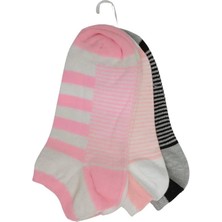 Giyim Srfn Kadın Patik Çorap 3 Lü Çemberli Desen