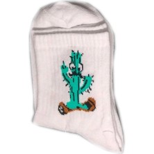 Giyim Kolej Kız Kaktüs Desenli Çorap