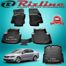 Özgürce Siyah Paspas ve Bagaj Havuzu Seti, 2013-2019 Octavia 3D Modeli