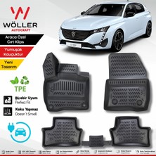 Özgürce 3D Havuzlu Elektrikli Paspas Peugeot E 308 2023 Sonrası Uyumlu