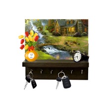 Normadia Şık ve Doğal Ahşap Anahtarlık, Düzenli ve Estetik Kapı Arkası Aksesuar