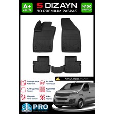 Özgürce Fiat Scudo 2022 Pro 3D Havuzlu Paspas A+ Kalite, Şık ve Koruyucu Tasarım