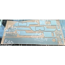 Özgürce Gümüş Renk Maun Kaplama Renault R12 Toros Iç Tasarım Seti