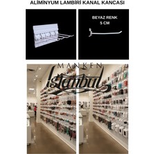 Normadia Beyaz 20 cm 50'li Alüminyum Lambiri Kanal Kancası Seti