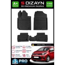 Özgürce Kia Picanto 3D Pro Havuzlu Paspas 2017 Üzeri A+ Kalite
