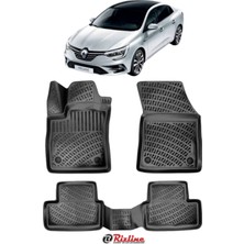 Özgürce Sedan Paspas Seti, Siyah, Renault Megane 4 2016 ve Sonrası, Havuzlu