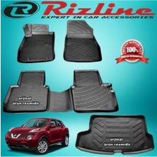 Özgürce 3D Paspas ve Bagaj Havuzu Seti, Siyah, 2014-2019 Nissan Juke Için