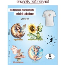 Agg Reklam Ütü ile Yapışan Kıyafet Etiketi Peri Kızı  4lü Set