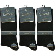 Giyim Livoni Dikişsiz Bambu Erkek  Soket Çorap 3 Adet