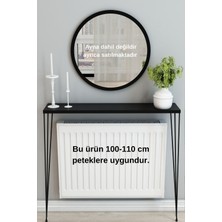 Normadia Şık Siyah Raf/dresuar, 120CM, Petekler Için Uyumlu, Modern Tasarım
