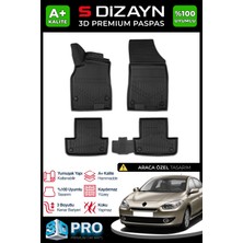 Özgürce 3D Pro Havuzlu Paspas Renault Fluence 2010-2016 A+ Kalite