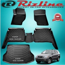 Özgürce Kia Sorento 2003-2009 3D Paspas ve Bagaj Havuz Siyah Set