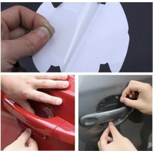 TrentCo 8 Adet Araba Kapı Kolu Koruyucu Çizilme Önleyici Şeffaf Sticker Film Koruma Seti - Lisinya