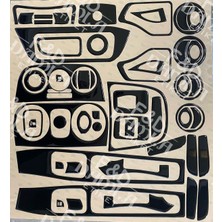 Özgürce Fiat Fiorino Konsol ve Göğüs Kaplama Seti, Parlak Siyah, Maun Dokunuşu