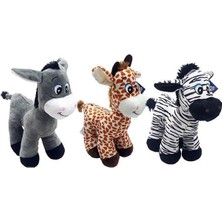Kyops PL62896 - Peluş Hayvanlar 30 cm Eşek Zebra Zürafa (Lisinya)