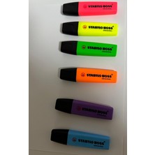 Kyops Fosforlu Kalem,  2-5 mm Uç, Su Bazlı Mürekkep, 4 Saat Kurumaya Dayanıklı 6 Lı Set