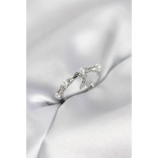 Erbilden Erb Gümüş Renk Sallantılı Kemik Model Kadın Yüzük