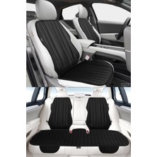 Özgürce Deri Koltuk Koruyucu Kılıf Set, Siyah, Ön ve Arka, Cepli, Konforlu