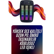 Kyops Bluetooth Hoparlör Taşınabilir Şarjlı Işıklı Büyük Boy Yüksek Ses Kaliteli - Lisinya