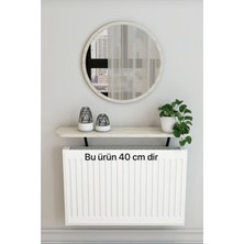 Normadia 40 cm Oval Traverten Raf, Şık ve Dayanıklı Ev Dekorasyonu